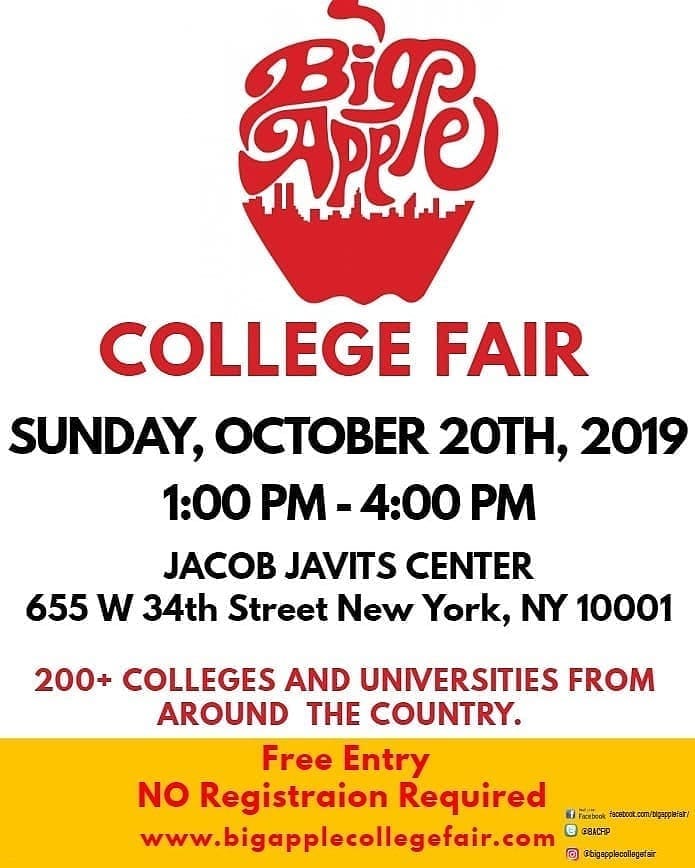 ome out to one of the Biggest College Fairs in the Tri-State Area on Sunday October 20th, 2019. Free Entry and NO Registration needed. Come out early we had many families come out. #highereducation #collegeselection #reachhigher #9daysaway