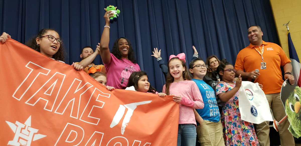 BowieServes's tweet photo. We were super excited to receive the news that we are winners of the Astros Spirit Challenge sponsored by Covestro!! Our scholars are super excited to have Orbit visit our campus!!
@CovestroBaytown @GCCISD @OrbitAstros @astros https://t.co/zYnzM13WbM