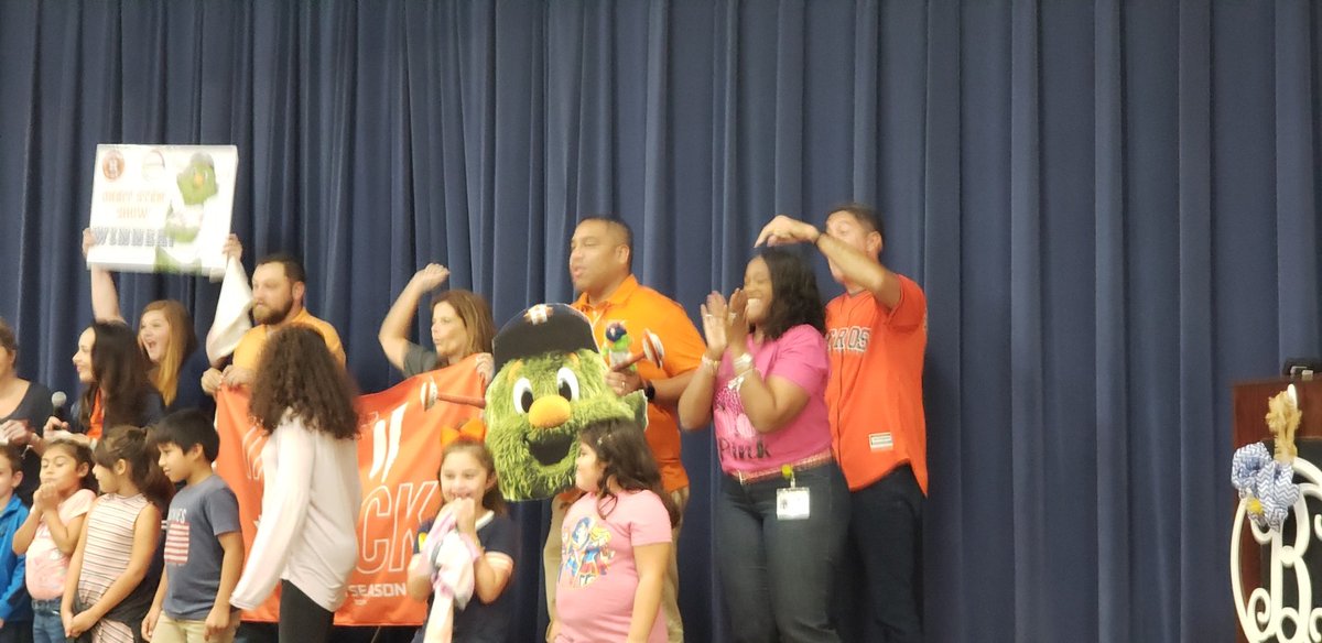 BowieServes's tweet photo. We were super excited to receive the news that we are winners of the Astros Spirit Challenge sponsored by Covestro!! Our scholars are super excited to have Orbit visit our campus!!
@CovestroBaytown @GCCISD @OrbitAstros @astros https://t.co/zYnzM13WbM