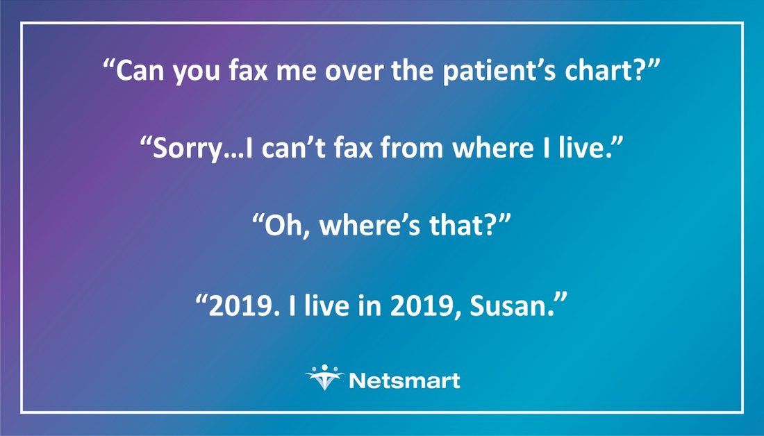 NetsmartTech's tweet photo. Don’t be a Susan, go #FaxFree: https://t.co/iuArag6ztP #AxeTheFax #FaxFreeFriday https://t.co/Z4ubaqOm4V