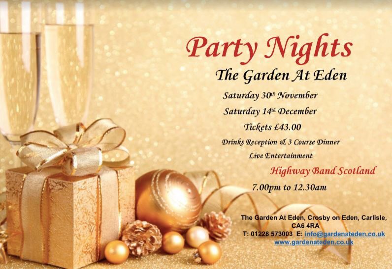 If you are still wondering where to go for your Christmas party night. We still have some tables available for 30th November. Great party atmosphere great food great music. #christmasparty #christmas 
<a href="/Eden_GolfClub/">Eden Golf Club</a>