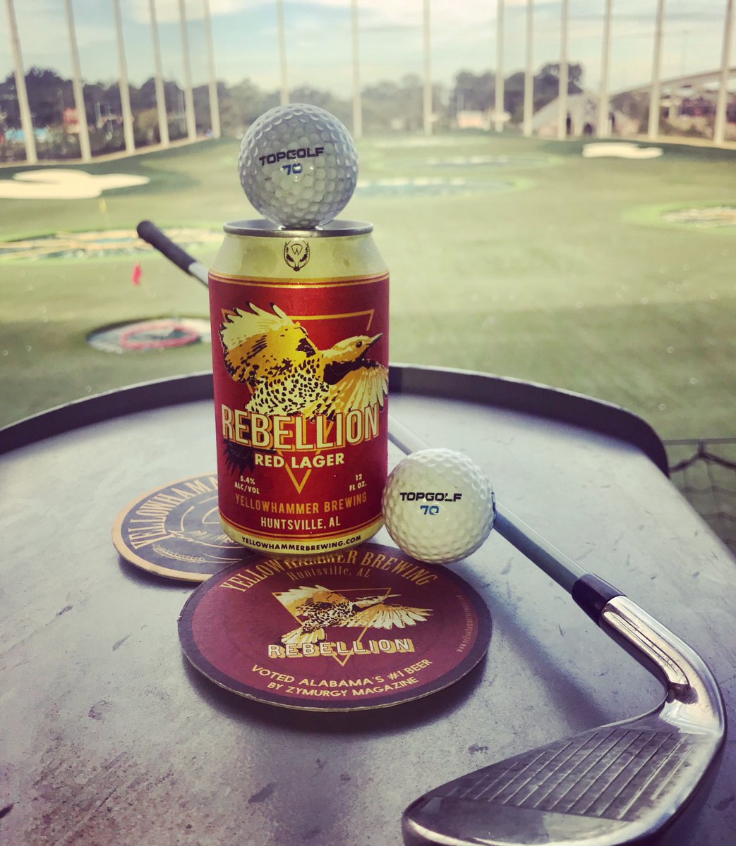 YellowhammerRep's tweet image. Rebellion Red Lager ready for all the Rebel “swingers”. Golf Clap! #golfbeer #alcraft #drinklocal #beerup #gotgame #rebellionredlager ⁦@Topgolf⁩ ⁦@YellowhammerAle⁩ ⁦@AlaBevToday⁩