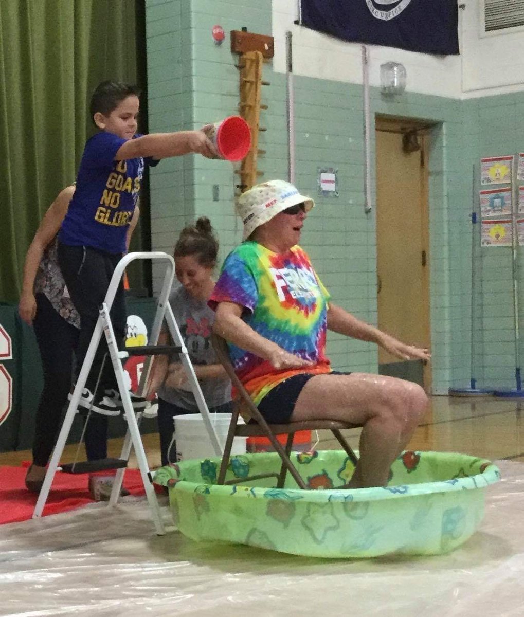 jodierandazzo's tweet photo. We met our Fun Run Goal. I got slimed. Everyone enjoyed it a little too much😆 #ferryfamily https://t.co/DGDzivUh0P