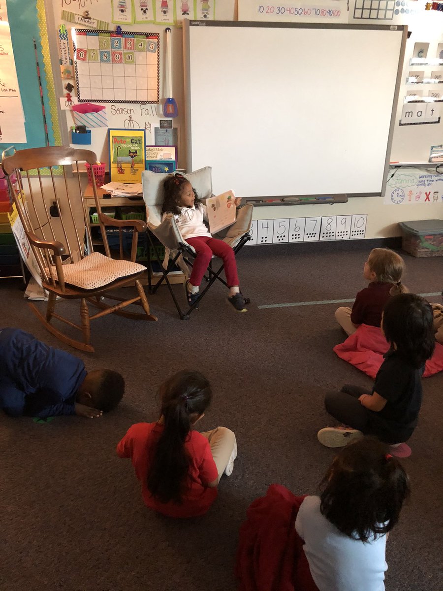 MrsKBNelson's tweet photo. 1st Author’s chair celebration on this early release day! #kinderwriting #ittakesavillagecentrales https://t.co/mPQTSk1nh7