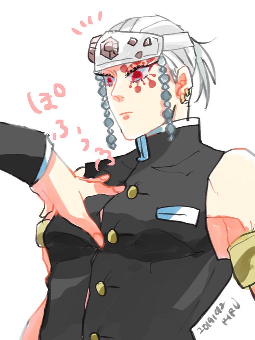 垢移行▶︎固ツイ見てくださいさんがTwitterに投稿した宇髄天元(鬼滅の刃)のイラスト。