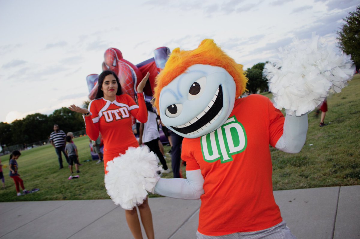 UTDallasSpirit's tweet photo. Our @utdallascheer team and @official_temoc had a blast yesterday performing at the Safety Fair for Albridge Elementary! 🧡
Here’s a few photos of them all having fun. 📸 #UTDSpirit #UTDCheer https://t.co/8GSNAbgxWy