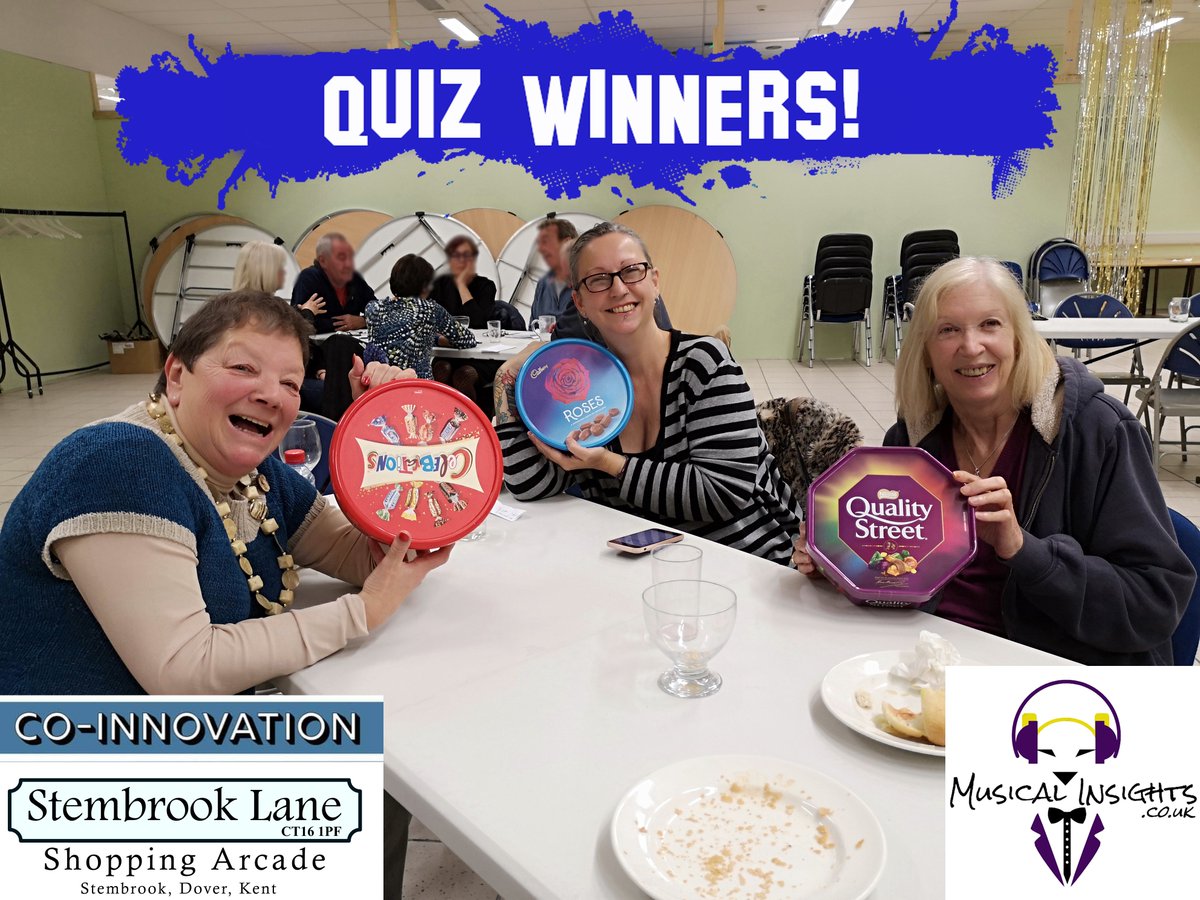 musicalinsights's tweet photo. #Congratulations to "Spice Girls Minus Two" who won the first-ever #QuizNight at @StembrookArcade in #Dover and took home a large tub of #chocolates each!

Join us here again on Friday 8th November
#Quiz #Kent #Fun #FridayFeeling
_______________________
https://t.co/HyPMoRHLpn https://t.co/SyZ6VaqWRx