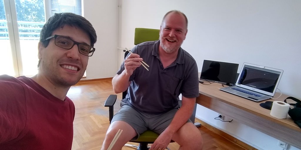 TeamTechBear's tweet photo. First lunch in our Belgrade office - UK, Ireland and South Africa, here we come! :)
#teamtechbear #newoffice #lunchtime #expandingbusiness #colleagues #unitedkingdom #uk #ireland #southafrica #rsa https://t.co/R6W9Yec63W