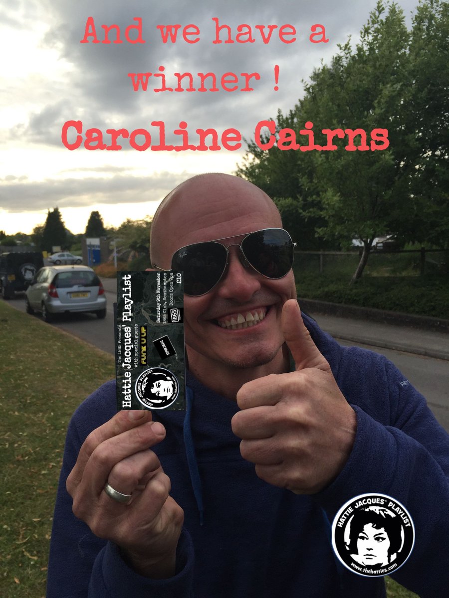 And we have a winner - CAROLINE CAIRNS  - for 4 free tickets to come and see the Hatties - Funk U UP at Club 1865  on the 9th November.... please message us so we can forward the tickets - Hattie Jacques Playlist xx