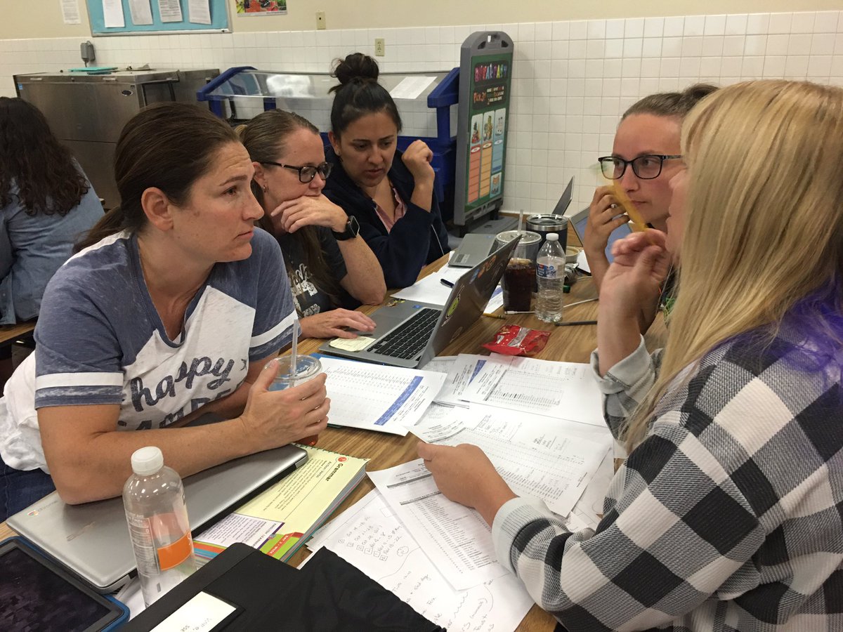 Our awesome 2nd grade team hard at work analyzing data and planning next steps!