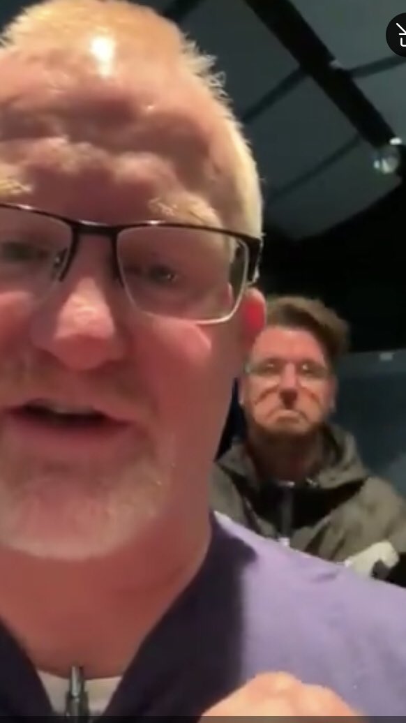 MysteryStevens's tweet photo. My take away is when accidentally photobombing @JeffNelsonTLI while he is tweeting at @gcouros not to put in my Beeker face.  #togetherweRfife https://t.co/OLungKfHhC