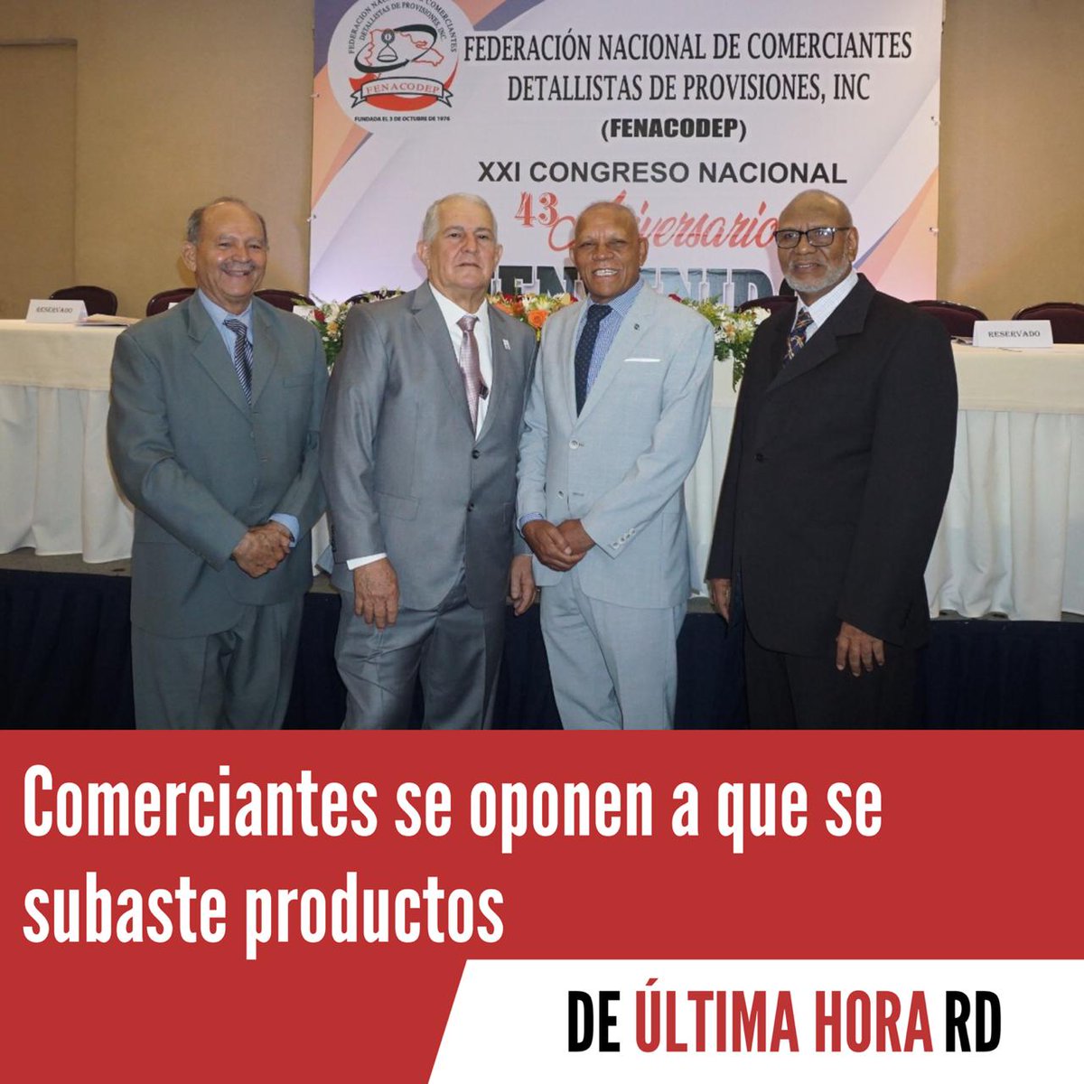 deultimahorard's tweet photo. #Economia
Los comerciantes se oponen a que se subaste los productos de la canasta básica familiar.
Para ampliar esta y otras informaciones acceda a nuestra página web.
#Subasta
#Fenacodep https://t.co/xGlo4q23UY