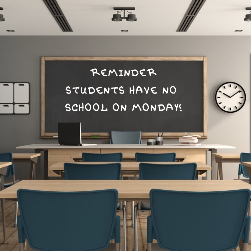 Monday, October 14th is a student holiday.