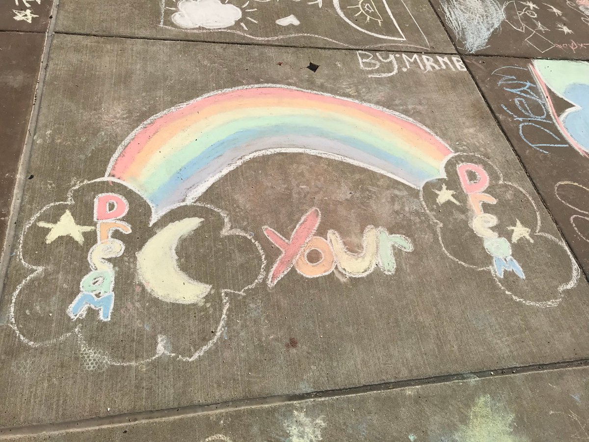 VAPAcoordinator's tweet photo. E.M. Downer Elementary had its 5th annual Chalk Art Festival. Students came out to fill the concrete "canvas" focusing on,"Dream, Explore, and Discover"@wccusd @SarahBreed1 @EMDownerElem https://t.co/lWTVKxN4VU