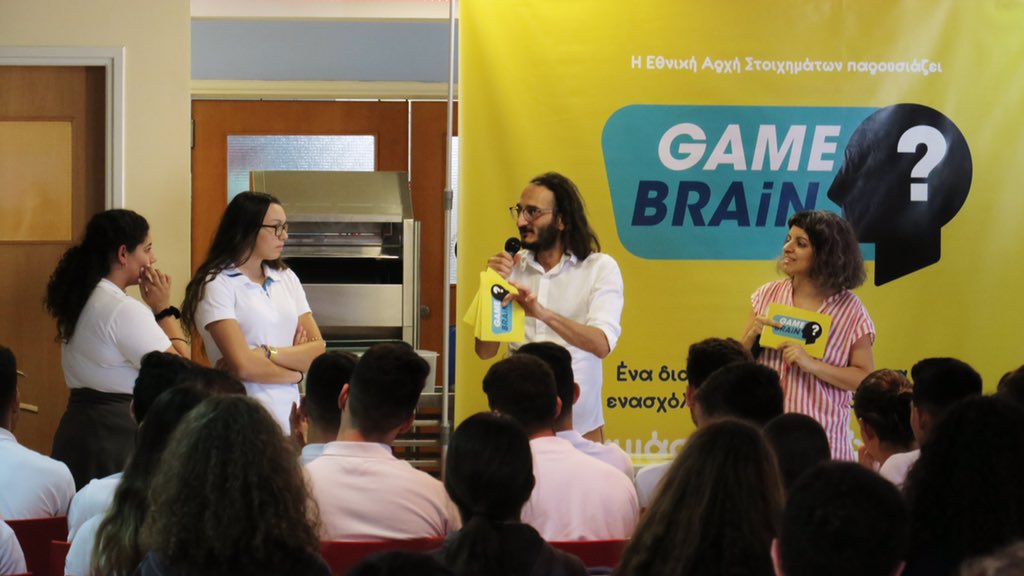 GameBrainCa's tweet image. GAME BRAiN Cyprus’s 1st school! 2 performances! Presenters did an awesome job. The audience was enthusiastic and the awareness messages well received. Great way to end our week of training. They’re on their own now! #rgaw2019 @RG_Cyprus @NBA_CY