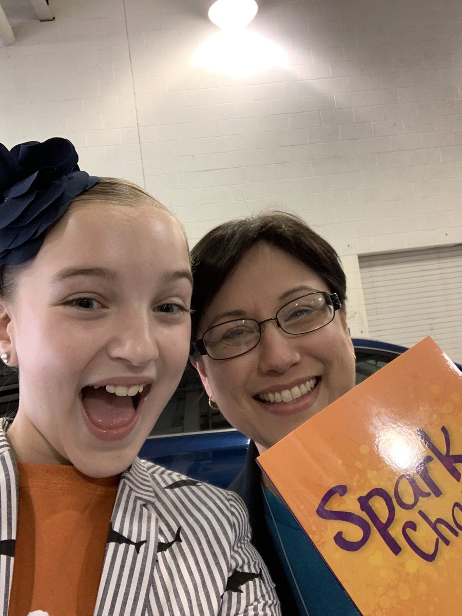 LibrariusLaura's tweet photo. When you run to catch up with @thelivbits (in the garage!!!🤣) so that you can get your #SelfWE and a copy of the inspirational book she co-wrote with her amazing Mom @cyndisueboo !  Let’s #SparkChange together! https://t.co/4dpRoFqvc9