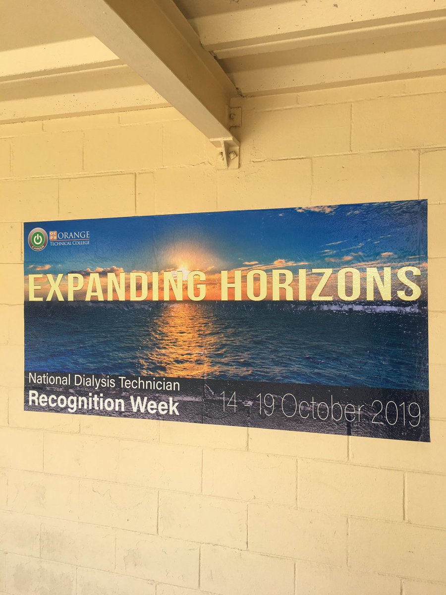 DwelynW's tweet photo. Great OCPS Afternoon from Orlando,FL.. Next week we will be celebrating National Hemodialysis Technician Recognition Week on our campus Orange Technical College located at 901 West Webster Ave Winter Park,FL 32789. NANT Central Florida Chapter! Go to https://t.co/v32hpa1sNK https://t.co/BcRJnYe1OU