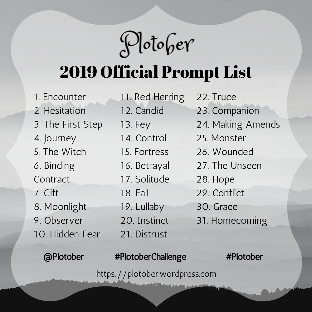 plotober's tweet photo. Prepping for #NaNoWriMo? The #PlotoberChallenge is a fantastic way to explore your characters, expand your world, and warm up those typing fingers before November starts. πποΈ https://t.co/WiCgvOi4zg