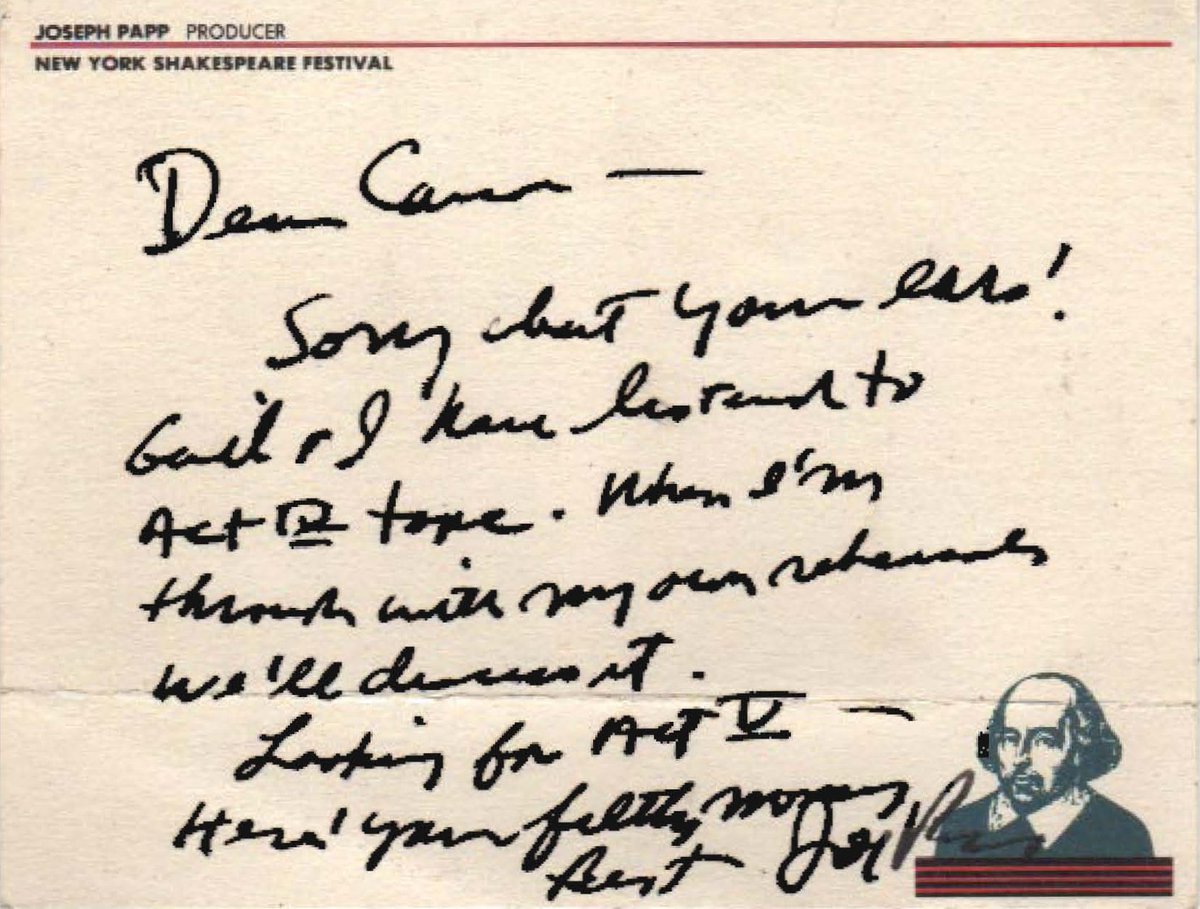 Message from #JoePapp while #composing #HAMLET (#opera, music-theatre) for <a href="/PublicTheaterNY/">The Public Theater</a> by <a href="/carsonkievman/">Dr. Carson Kievman</a> #newopera <a href="/gail_gailpapp/">Gail</a>
 #Tobeornottobe #newopera #Hamletopera #JosephPapp
#Shakespeare #Legendary #Denmark "The Tragedy of Hamlet, Prince of Denmark" #musicaltheatre