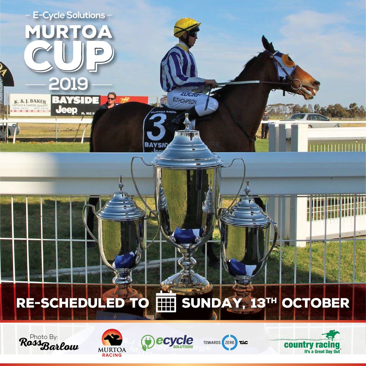 MurtoaRacing's tweet photo. Don't forget, racing is now on tomorrow for the Ecycle Solutions Murtoa Cup. With live music by Jeff Woodward, Exquisit Fashions On The Field, and plenty of entertainment for the whole family, it's sure to be a great day out. Gates open at 11am. See you there! #MurtoaRaces https://t.co/JoTNjTsFnK