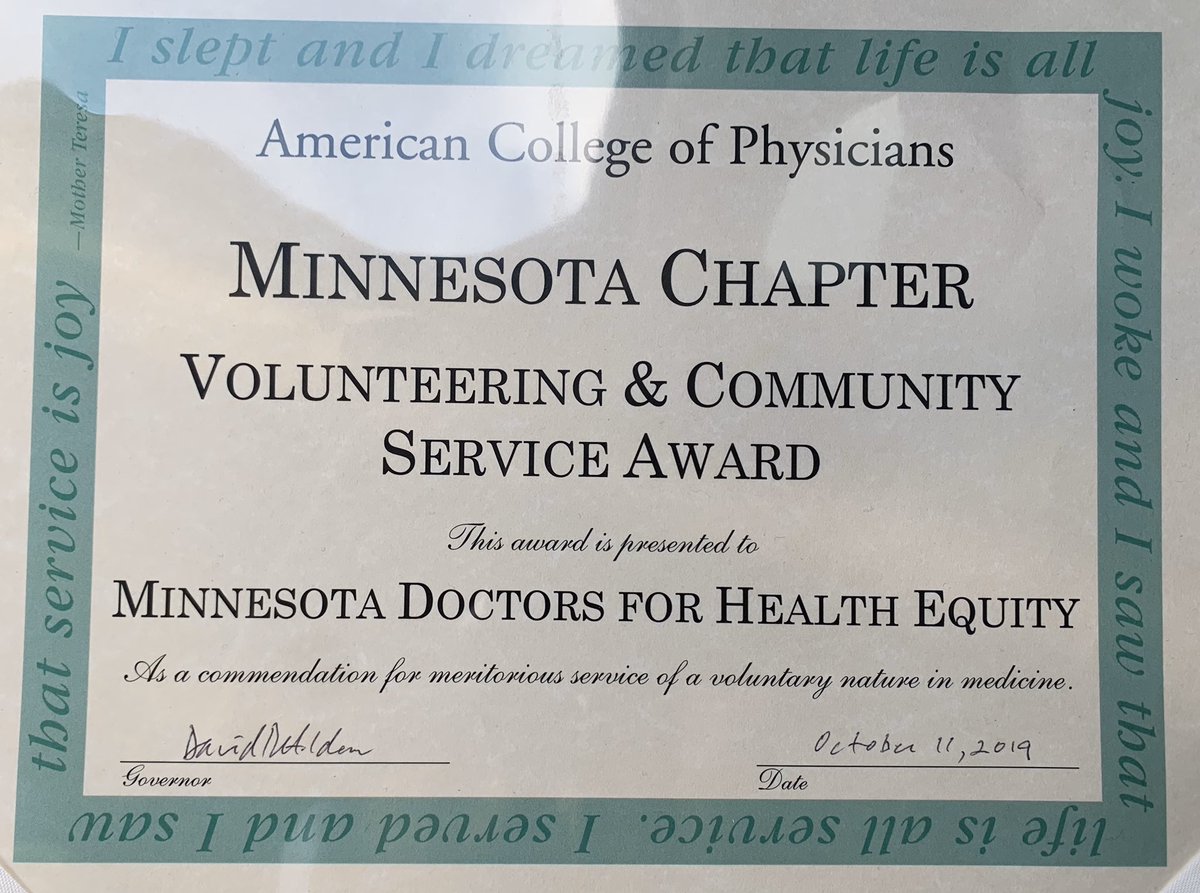 md4healthequity's tweet photo. We are extremely honored to be recognized by @mn_acp with their annual Volunteering & Community Service Award!!
We were happy to recognize @simpson_housing’s amazing work with our financial gift 😊
Thanks to all our members & community partners for their amazing work & support! https://t.co/L1leJhPfbo