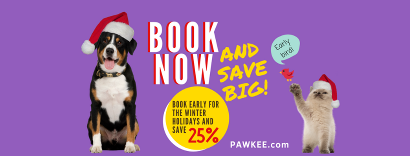 PawkeePets's tweet photo. Going away for the holidays? It's never too early to start planning pet care! Book a petsitter now at https://t.co/1f7GBTtxyO #holidayseason #Dogwalking #CatSitting https://t.co/vQVkjnXlFp