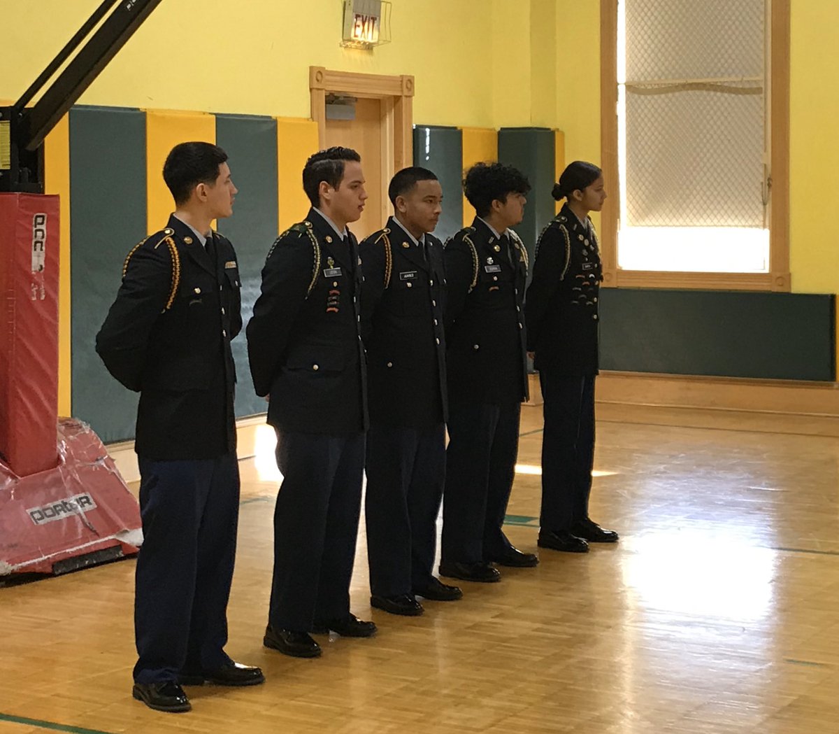 Thank you Chicago Military STEM High School for bringing our former students to present to our 8th grade. 2 Seniors, 1 Junior, 1 Sophomore, 1 Freshman.