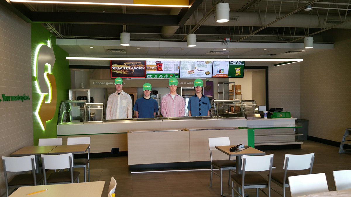subwaydirectory's tweet photo. Weezer works at Subway. https://t.co/j4hHqMXyBr