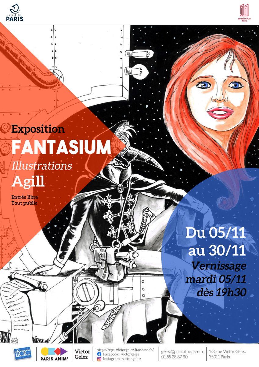 Agill_art's tweet photo. AGILL INVITES YOU TO THE "FANTASIUM" EXHIBITION.
Illustration by Agill.
Poster directed by Méline USSEGLIO.
#fantasium #parisanim #parisanimvictorgelez #paris #expo #exposition #exhibition #illustrations #rdv #artiste #art #poster #affiche #event #evenement #agill https://t.co/ld2XfOOB7m