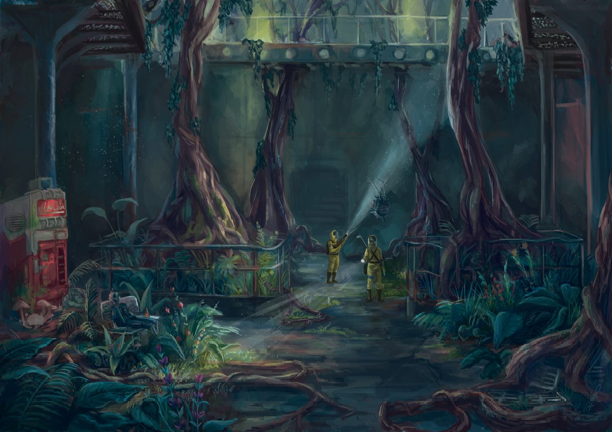 yennevii's tweet photo. My full piece for the @newvegaszine Stay out! The plants kill! #fallout #fnv #falloutnewvegas #falloutfanart https://t.co/tBxmSPtQ17