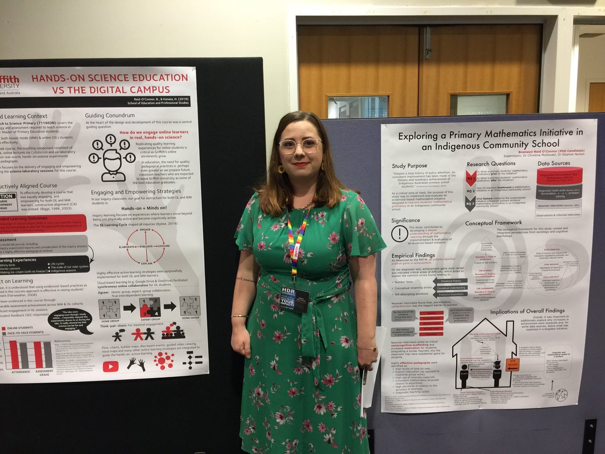 pendergast_d's tweet photo. Bronwyn Reid O’Connor showcasing her research #HDR18 @Griffith_Uni https://t.co/iym0gkucI0