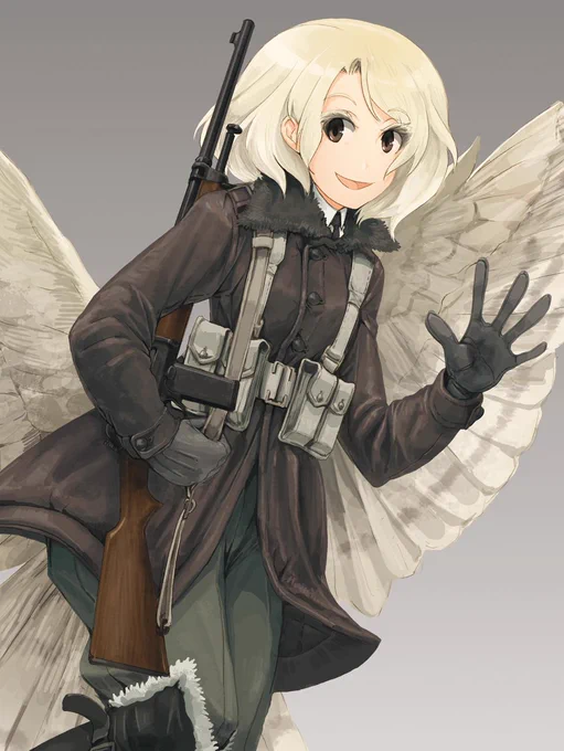メンフクロウの少尉さん…名前はまだ決まっていない。 #Winged_Fusiliers 