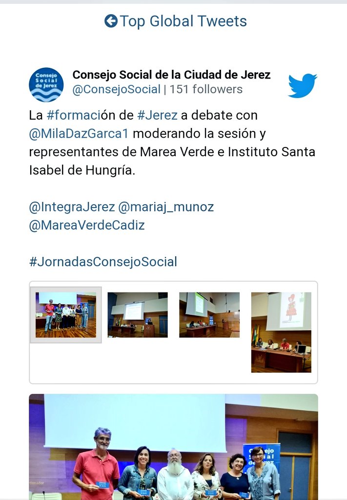 lola_rueda's tweet photo. Gran impacto de las #JornadasConsejoSocial organizadas por @ConsejoSocial #Jerez con la colaboración de @ciudadjerez y @univcadiz.
#TopGlobalTweets
#Trendsmap
@AAFFCadiz @FAECTA_ @CoagCadiz @iagronomos @UGTCadiz @CaritasJerez @Accem_ong @MilaDazGarca1 @Su8Dominguez https://t.co/Ku2tNTgWhs