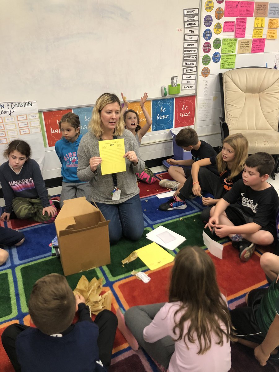 3rd graders celebrated “Reading Books Like Gold by going on a scavenger hunt to find a gold wrapper box filled with readers notebooks to decorate!! “Best day ever!! <a href="/CBinderMarkey/">Caitlin BinderMarkey</a> <a href="/larissathurman/">Larissa Thurman</a> <a href="/laurakoterbski/">Laura Koterbski</a> <a href="/mrsmalek109/">Christi Malek</a> #engage109 #kip109 #tcrwp