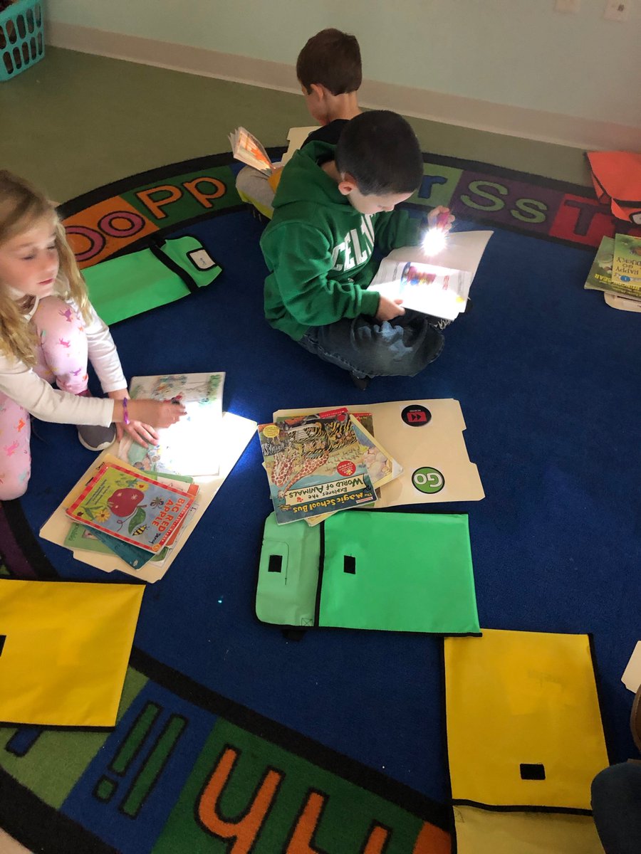 It's Flashlight Friday!  Love independent reading time!  #firsties