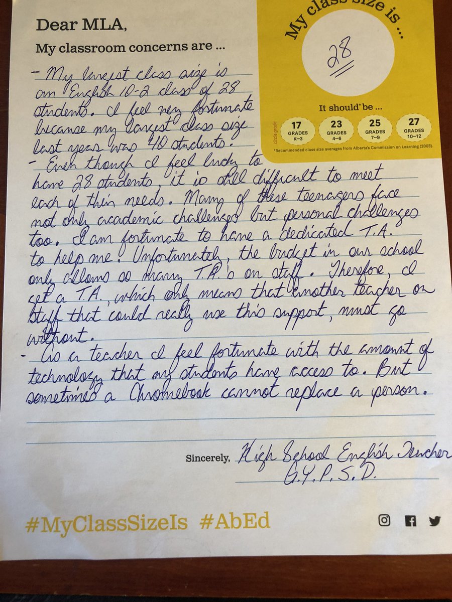 scotmitc's tweet image. #MyClassSizeIs  #AbEd