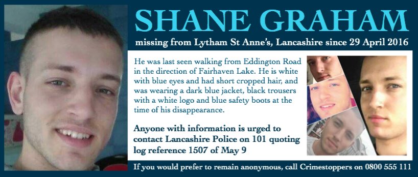 This week’s #SaturdayShare is for Shane Graham who has been missing for over 3yrs facebook.com/groups/missing… #FindShaneGraham #MissingPersonsSupport