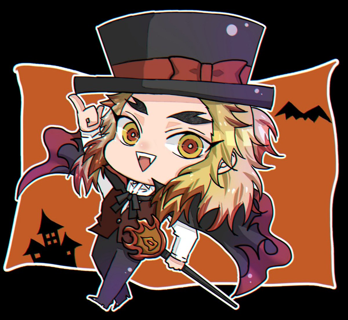 乗車済みの くち Pa Twitter ハロウィン 煉獄さん落書き 何度でも描きたくなってしまうそれがハロウィン