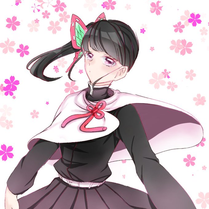 あんず‧✧̣̥̇‧さんがTwitterに投稿した栗花落カナヲ(鬼滅の刃)のイラスト。