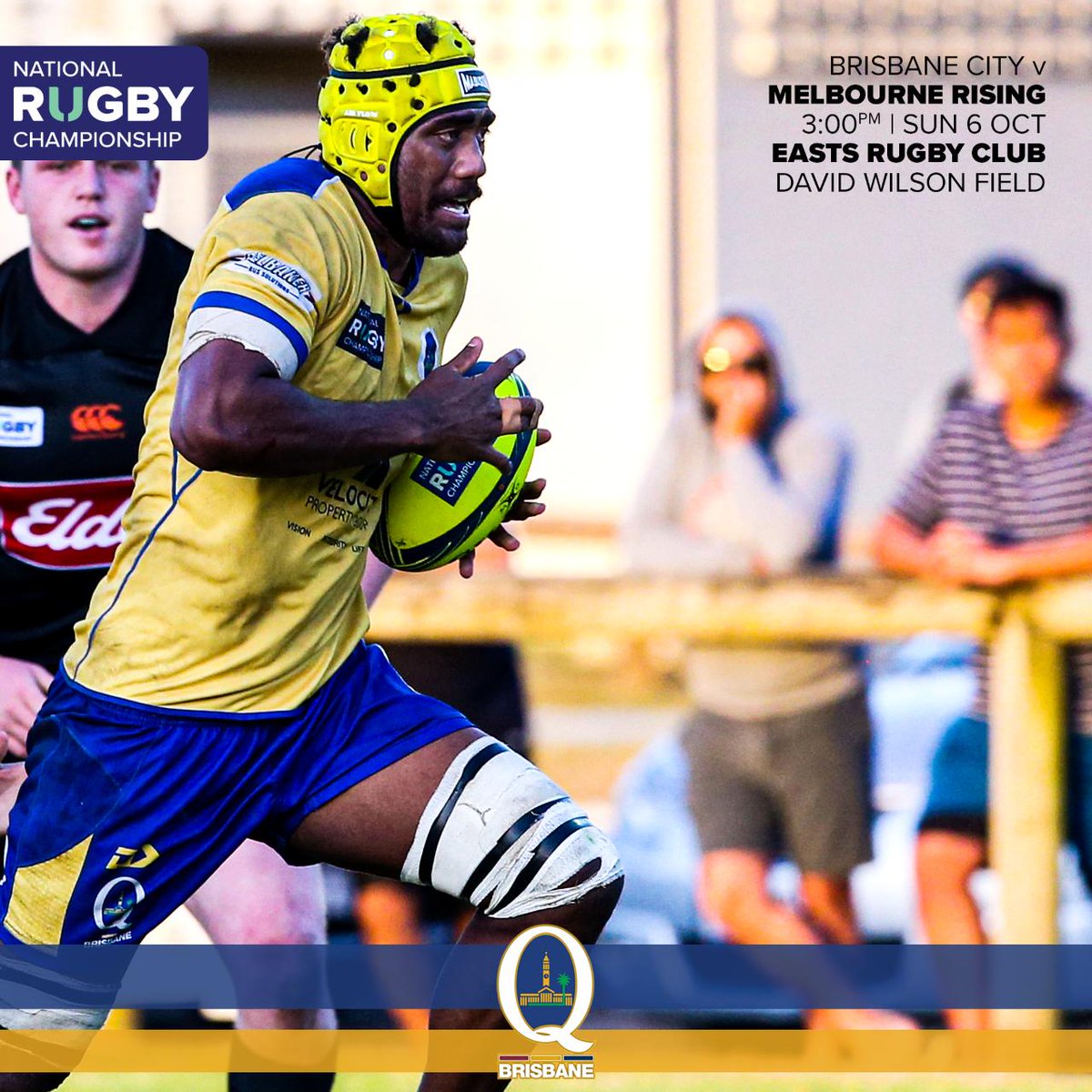 GAME DAY | #BrisbaneCity are out to qualify for the #NRC19 finals today when they host the Rising at Easts.

🏉: Brisbane City v Melbourne Rising
⏰: 3:00pm AEST
📍: Easts Rugby Union Club, Brisbane
📺: Kayo Sports/rugby.com.au

#BRIvMEL #RugbyFamily