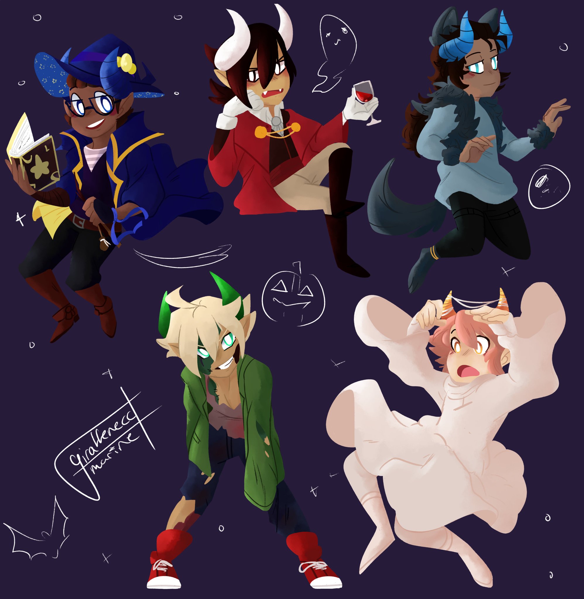 Marine on X: "Drew the characters from MID in Halloween costumes #aphmau #myinnerdemons #Halloween https://t.co/DFIaMAQh5z" / X