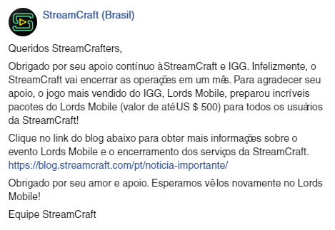 Streamcraft e Cube TV: veja plataformas de streams que faliram no Brasil