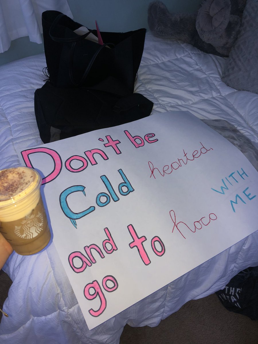 caitlynnclow's tweet photo. soooo @BeautyChickee don’t be cold (brew) hearted and go to homecoming with me😎 https://t.co/9bV2zJfznK