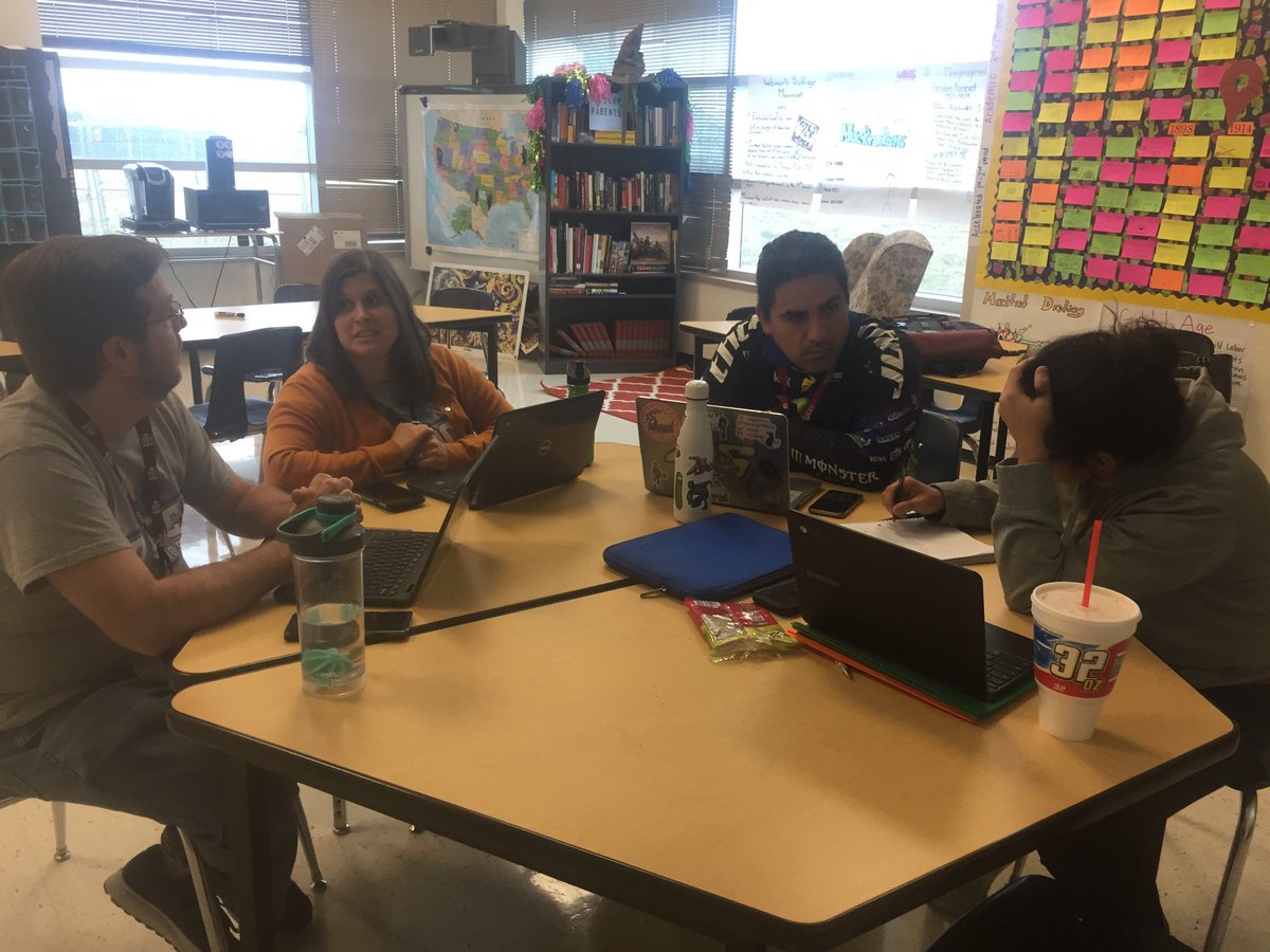 DVISD_SS's tweet photo. Working with the Social
Studies team @DVISD_OC on interactive lessons using a variety of resources that connect and #involve students. It’s more about your passion than anything #tlap #DVISDPL @DVISDPL https://t.co/XtevrWExeL
