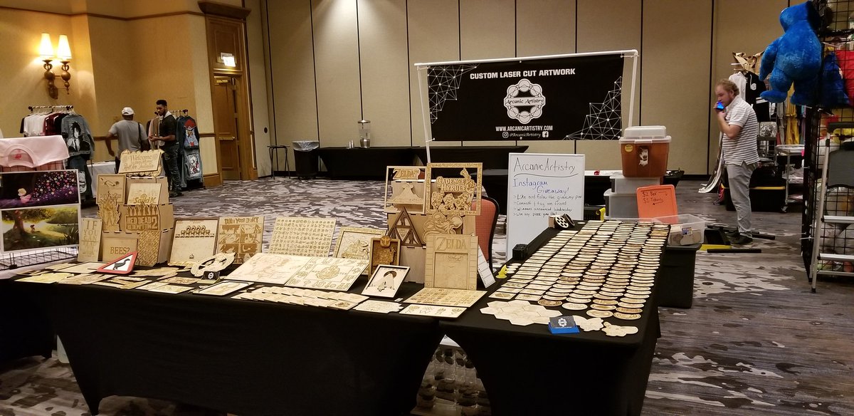 ArcanicArtistry's tweet photo. Day one of #expcon2019 is coming to a close, be sure to stop by tomorrow and say hey! https://t.co/w95VKWf29F