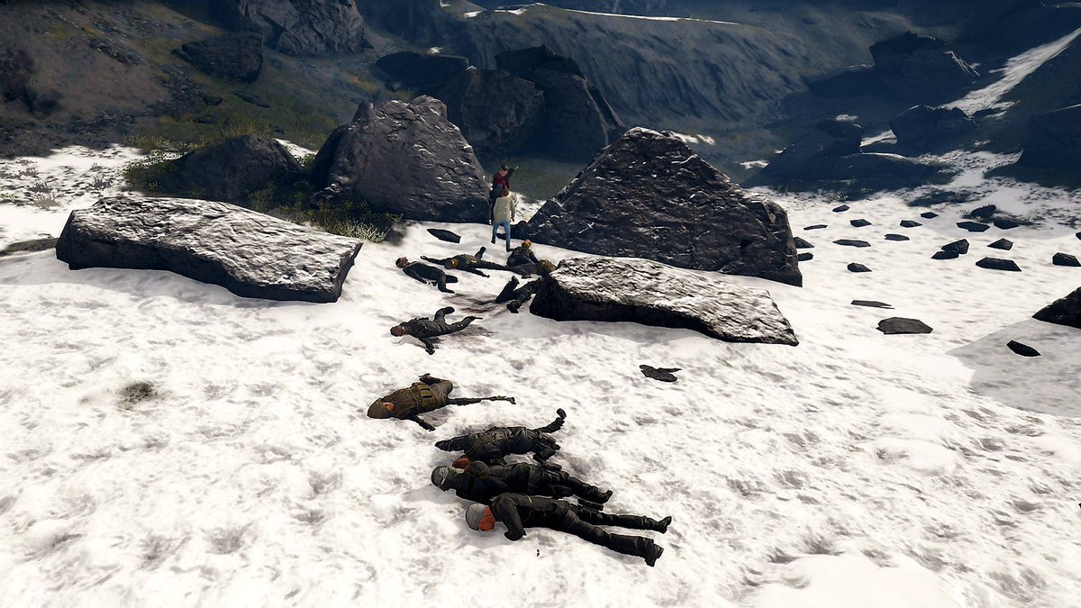 SCARlettkat86's tweet photo. *In my Jonathan Davis voice* Dead bodies everywhere!!!
It's funny to watch them funnel to the same path everytime though.
#GhostRecon #GhostReconBreakpoint #Breakpoint #BreakpointPhotomode
#scarlettscreenshots #VirtualPhotography https://t.co/vIpXSpiVuV