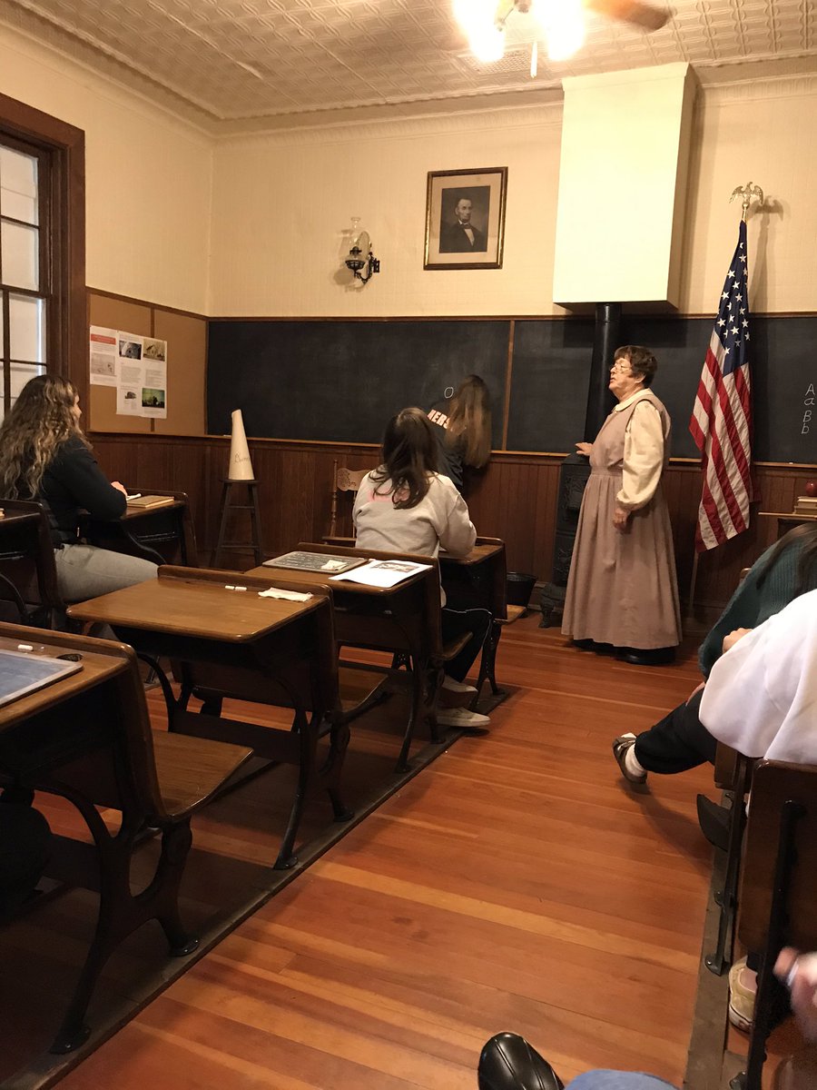Jhhs_FCS's tweet photo. Took our College Intro to Education class on a field trip to a One Room Schoolhouse to see the evolution of education! https://t.co/iUZIEWCnNh