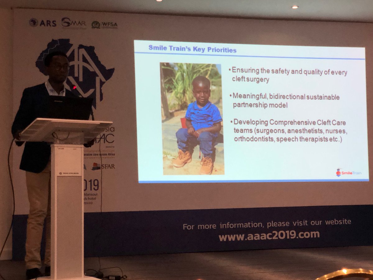 janetmartinwho's tweet photo. Did you know? @Smiletrain explicitly incorporates #quality and two-way sustainable team training into their partnership model? @FBulamba explains the innovative institutional self-audit approach used to check concordance with safe anaesthesia guidelines #AAAC2019 https://t.co/UhngMDKH4r
