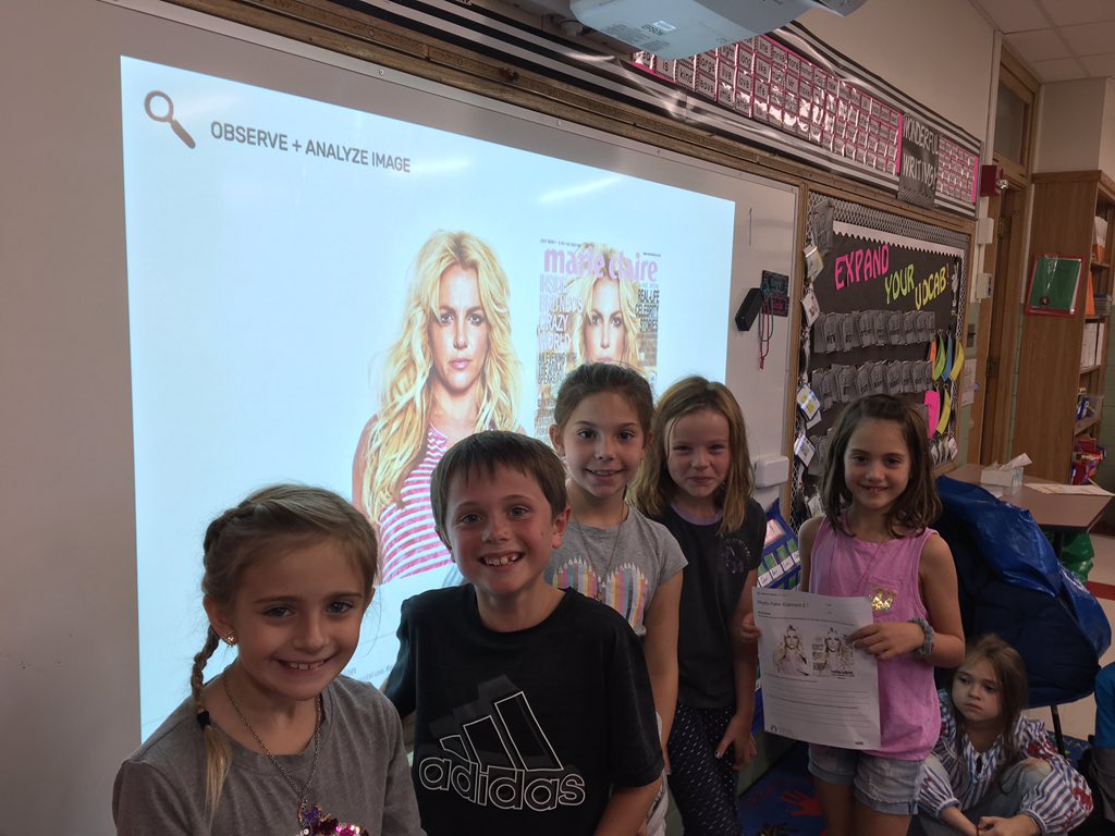 Digital citizenship! Students think critically about digitally altered photos. #CAWow #D64smiles #engageD64