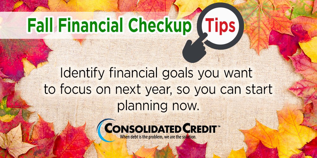 ConsolidatedUS's tweet photo. #FallFinancialCheckup #Friday π
Maintain or improve your financial health. Here are some tips to help you: https://t.co/62q0JQQmjFπ
#Fall #Autumn #FallCheckList #PersonalFinance #Tips #Goals #FinancialGoals #DebtSucks https://t.co/cjWaZgAivE